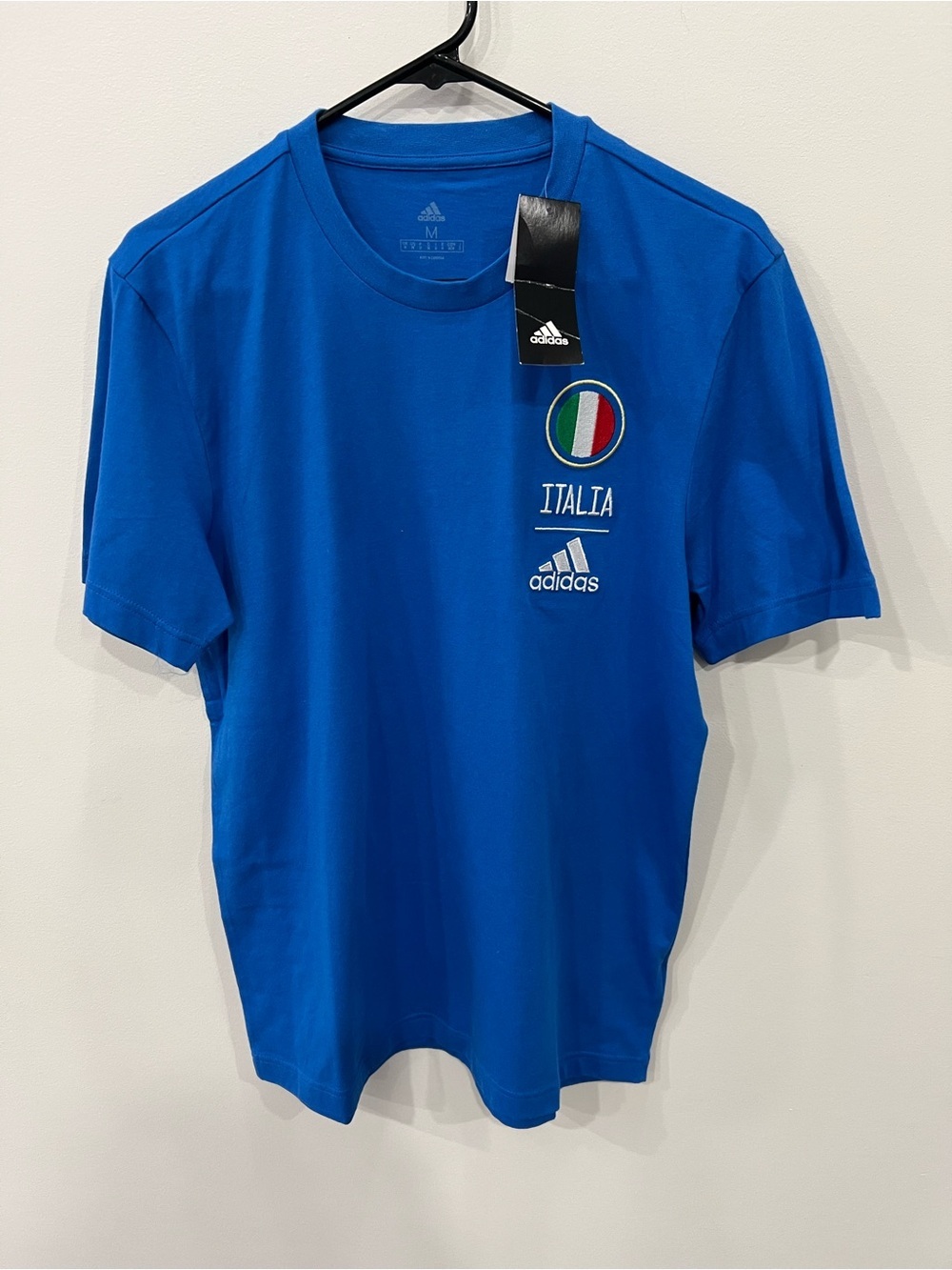 Adidas Italia Blue Graphic T-Shirt Men’s Medium NWT Soccer Football Tee